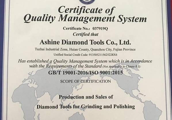 certificação do novo sistema de gestão da qualidade ashine 2019